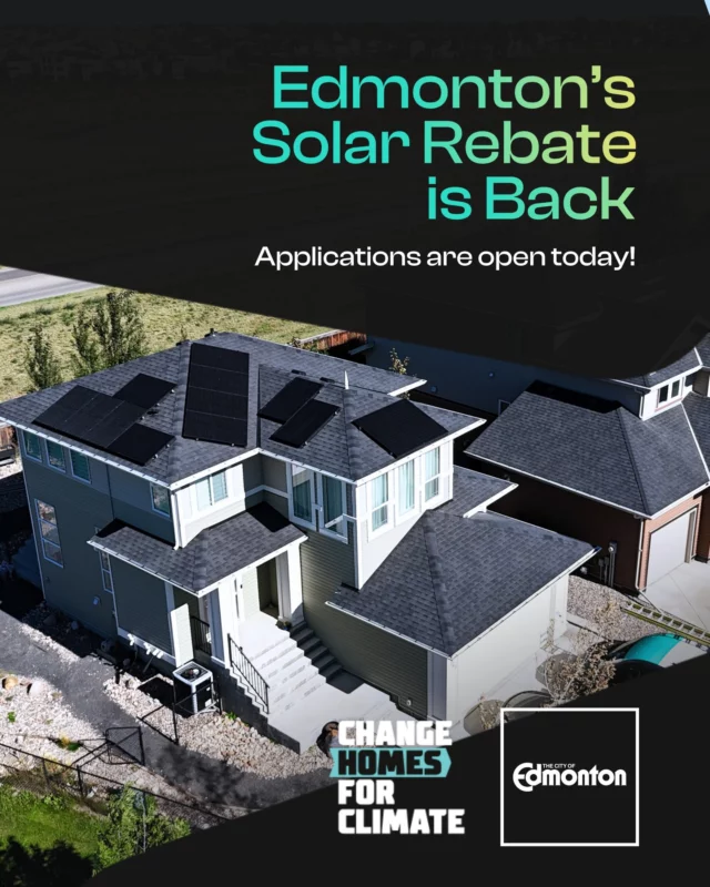 Great news for Edmonton property owners! Edmonton has reopened its solar rebate program with new funding, making it easier to switch to solar with financial support.

Here’s what’s available:
- $0.50/watt rebate
- Up to $4,000 per dwelling
- Max $100,000 per property owner per year
- Eligible for properties with 4+ permitted units

Applications opened March 17, 2025, and will be processed on a first-come, first-served basis while funds last. Learn more about the rebate at the link in our bio!
