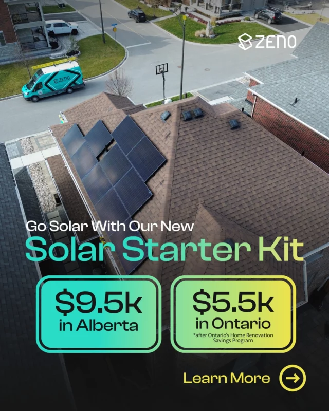 Not ready to go all in on solar? Start small and save big. The Zeno Solar Starter Kit lets you cut energy costs for just $9,499 (only $5,499 in Ontario). No big commitment, just real savings.

Lock in your energy savings today and click the link in our bio!

#Solar #SolarEnergy #FutureHouse