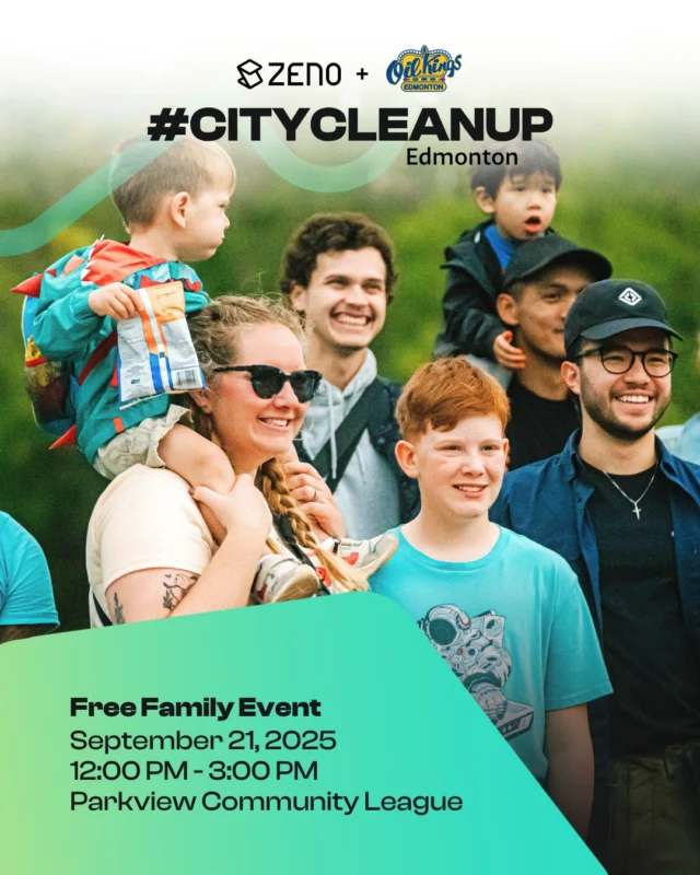 Looking for something different to do this September? Join us Sunday, September 21 for the 2025 𝗭𝗲𝗻𝗼 + @edmoilkings #CITYCLEANUP in Edmonton.

It’s a 𝗳𝗿𝗲𝗲, 𝗳𝗲𝗲𝗹-𝗴𝗼𝗼𝗱 𝗲𝘃𝗲𝗻𝘁 for families, friends, and anyone who wants to give back. Come out for an afternoon of food, prizes, and positive energy - all while helping make our city a little cleaner.

𝗥𝗲𝗴𝗶𝘀𝘁𝗲𝗿 𝗻𝗼𝘄 and be part of something that makes a difference - 𝗹𝗶𝗻𝗸 𝗶𝗻 𝗯𝗶𝗼.

#ZenoRenewables #SolarPowered #YegEvents #SolarEnergy #EdmontonCommunity #EdmontonEvents