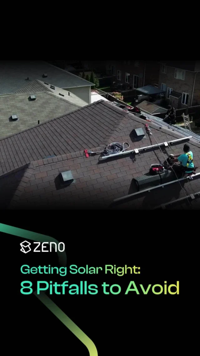 Thinking about solar? Do it right the first time.

Solar pays off, but only if installed safely and correctly.

𝗧𝗵𝗲 𝗯𝗶𝗴𝗴𝗲𝘀𝘁 𝗺𝗶𝘀𝘁𝗮𝗸𝗲 𝘄𝗲 𝘀𝗲𝗲? 𝗦𝘆𝘀𝘁𝗲𝗺𝘀 𝗶𝗻𝘀𝘁𝗮𝗹𝗹𝗲𝗱 𝘄𝗶𝘁𝗵𝗼𝘂𝘁 𝗮 𝗰𝗲𝗿𝘁𝗶𝗳𝗶𝗲𝗱 𝗲𝗹𝗲𝗰𝘁𝗿𝗶𝗰𝗶𝗮𝗻. In Alberta and Ontario, it's not just smart - it's required by law.

From safe wiring to future-proofing your system for an EV charger and battery storage, a certified professional makes all the difference.

𝗘𝘅𝗽𝗹𝗼𝗿𝗲 𝘁𝗵𝗲 𝘁𝗼𝗽 𝟴 𝗽𝗶𝘁𝗳𝗮𝗹𝗹𝘀 to avoid before going solar - 𝗹𝗶𝗻𝗸 𝗶𝗻 𝗯𝗶𝗼.

#ZenoRenewables #SolarPowered #SolarSolutions #SolarInstall #SolarInstallation #SolarAlberta #Alberta #SolarOntario #Ontario