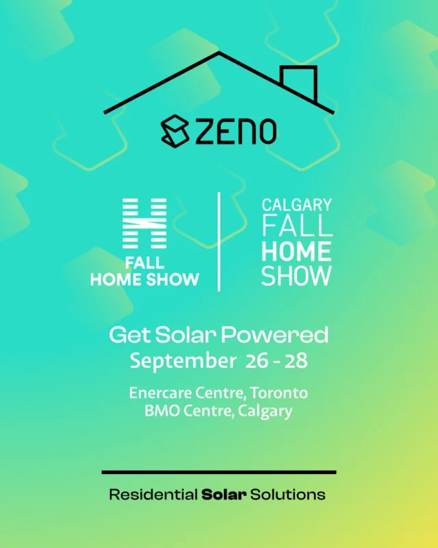 Unlock an exclusive show-only deal when you stop by our booth, meet Zeno experts, and explore the latest solar tech!

Discover how solar can cut your bills, boost your home’s value, and put you in control of your energy.

@homeshowsTO
@yychomeshows

#ZenoRenewables #SolarPowered #FallHomeShow #TorontoHomeShow #YYCHomeShow #CalgaryHomeShow #CFHS25 #TorontoEvents #CalgaryEvents #Ontario #SolarOntario #Alberta #SolarAlberta #SolarSolutions #SolarEnergy