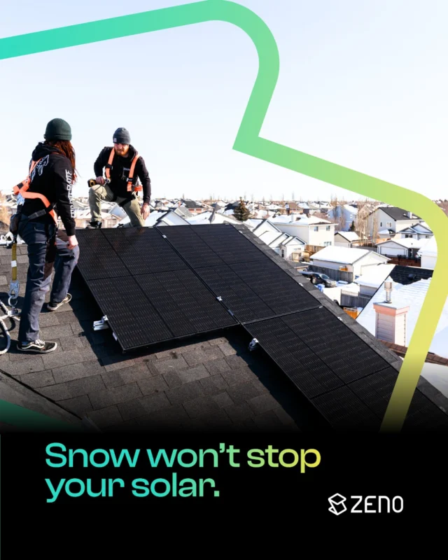 Worried that snow will block your solar panels all winter? You’re not alone.

Solar panels are mounted at an angle, which helps snow slide off naturally. Plus, they’re black and absorb heat, so even in colder months, they warm up enough to help snow melt faster.

Your solar system is built to balance the seasons - summer’s longer days offset winter’s shortages. So, even in snowy cities like Calgary, your system will keep producing all year long.

Book your free solar quote (link in bio) - start your solar journey today.

#ZenoRenewables #SolarPowered #SolarSolutions #SolarMyth