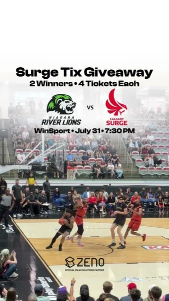 🎟️ GIVEAWAY TIME! 🏀
We're giving away two 4-ticket packs to watch the @CalgarySurge take on the @NiagaraRiverLions at WinSport!

🏆 Prize 1: 4 Courtside Tickets
🏆 Prize 2: 4 General Admission Tickets

📅 Thursday, July 31
🕢 7:30 PM

How to enter:
✅ Follow us so we can easily contact you if you win
✅ Like this post
✅ Say "I'm in" or tag who you'd bring

⏰ Giveaway closes on Thursday afternoon. Winners will be contacted by DM shortly after.

Good luck! 🏀

#ZenoRenewables #CalgarySurge #YYC #CalgaryEvents #Giveaway @winsportcanada